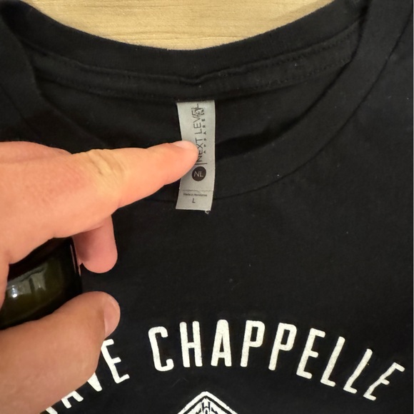 Next Level Brand Ladies Large Black Dave Chappelle untitled Tshirt from Netflix - Picture 6 of 7